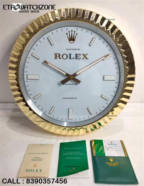 rolex wall clock supplier|Rolex dealer clock for sale.